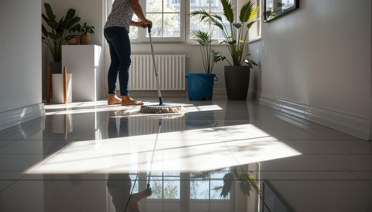 What maintenance and cleaning are required for tile floors