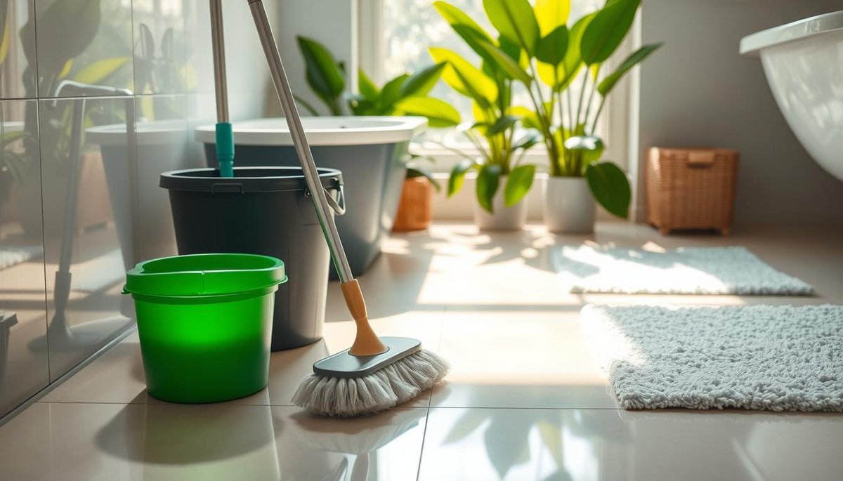 How do I maintain bathroom floors