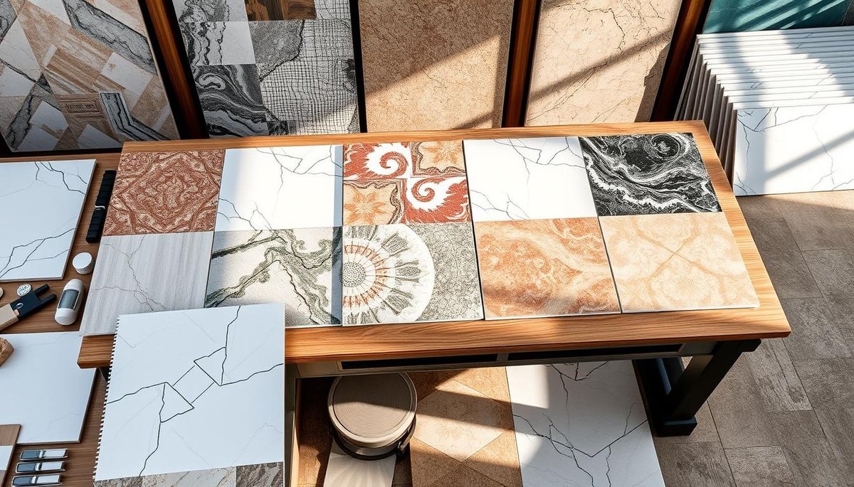 Can porcelain tiles be installed over existing floors