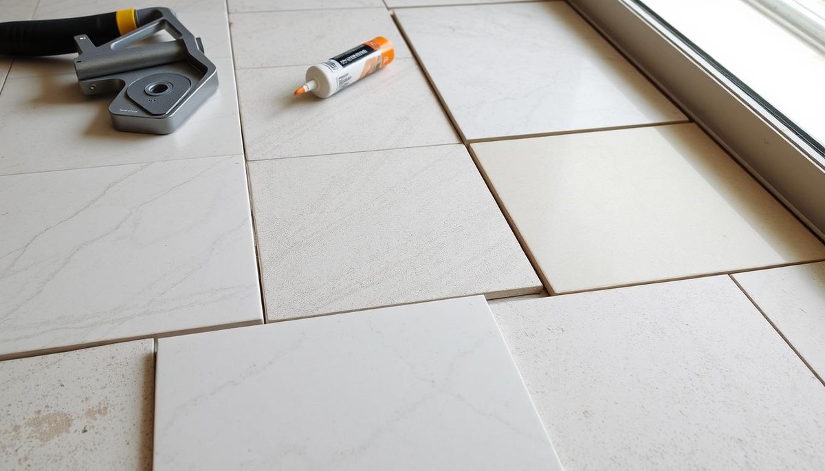 Can porcelain tiles be installed over existing floors