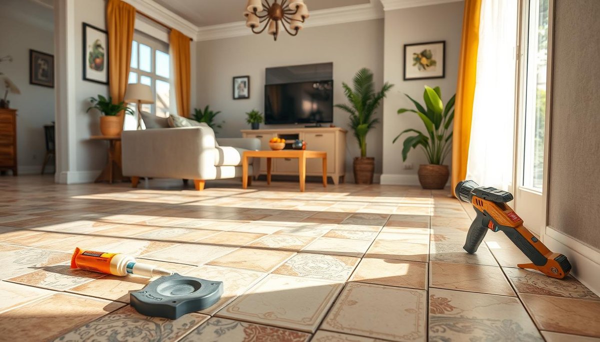 Can ceramic tiles be installed over existing flooring